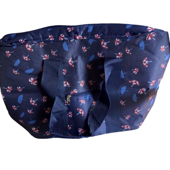 Large Insulted Heavy Duty Canvas Beach Umbrella Picnic Beach Tote Bag - Picture 2 of 5